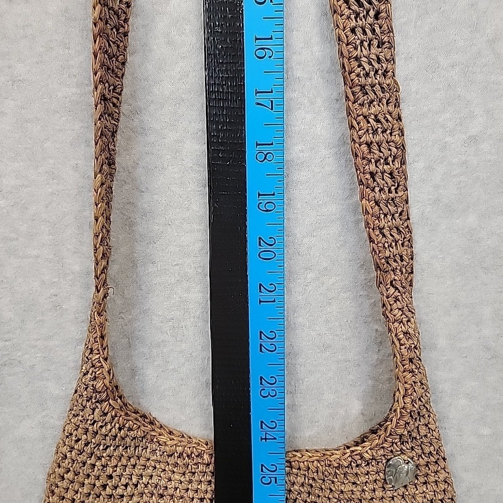 Kaminski Australia Brown Flat Sac 100% Raffia Crossbody Bag Handmade Madagascar - Picture 13 of 16